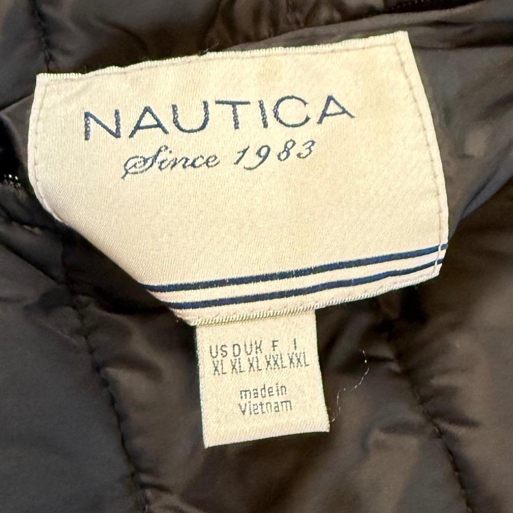 Nautica Reversible Womens XL Lightweight Hooded Puffer Jacket Quilted Full Zip - Picture 5 of 14